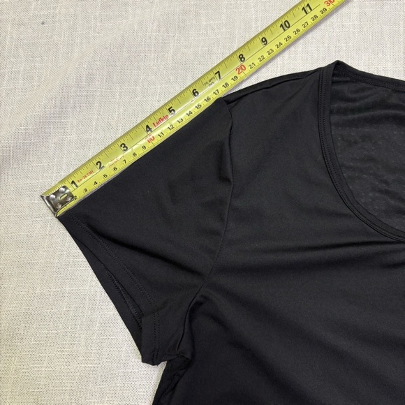 3/$30 Lole Women’s Large Black Flowy Workout Tee Keyhole Back Sheer Rear Shirt - Picture 7 of 11